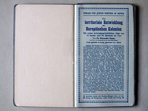 Justus Perthes' See-Atlas (1922)
Schutblad achterin / Rear endpaper