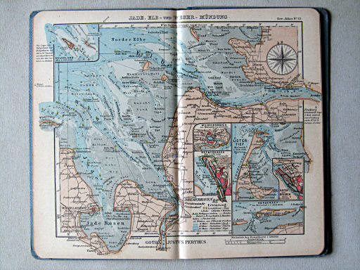 Justus Perthes' See-Atlas (1922)
13. Jade, Elb- und Weser-Mündung