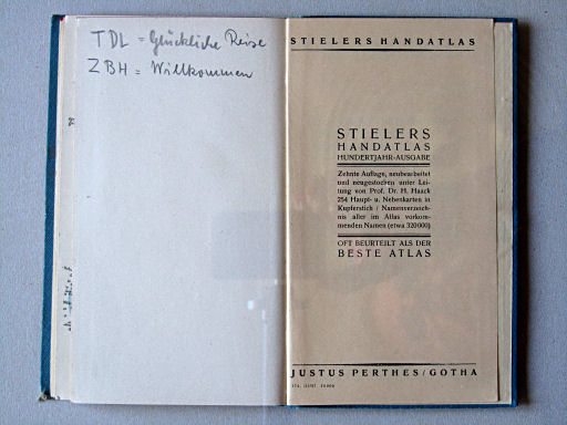 Justus Perthes See-Atlas (1925)
Schutblad achterin / Rear endpaper