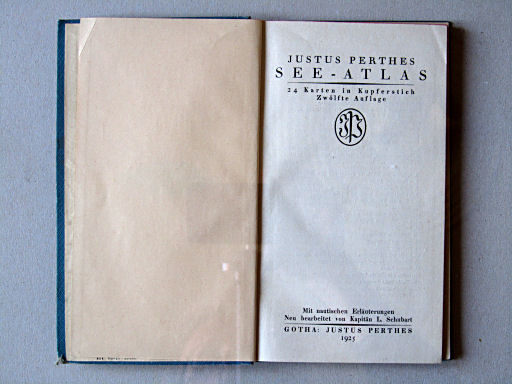 Justus Perthes See-Atlas (1925)
Titelpagina / Title page