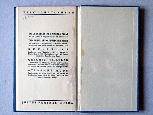 Justus Perthes See-Atlas (1940)
Schutblad achterin / Rear endpaper