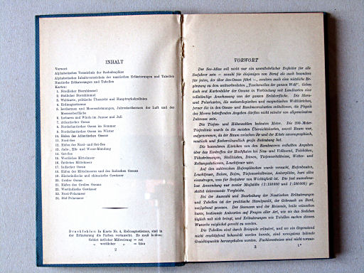 Justus Perthes See-Atlas (1940)
Inhoudsopgave, voorwoord / Table of contents, preface