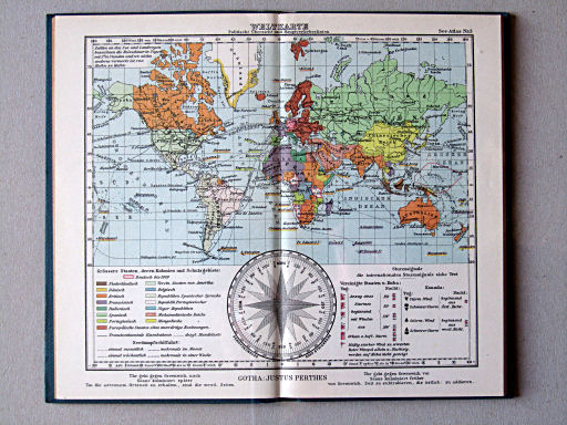 Justus Perthes' See-Atlas (1940)
3. Weltkarte, politische Übersicht und Hauptverkehrslinien