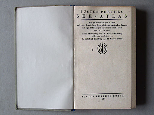 Justus Perthes See-Atlas (1944)
Titelpagina / Title page