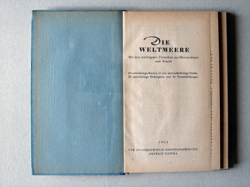 Haack, Die Weltmeere (1954)
Titelpagina / Title page