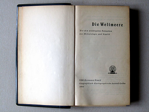 Haack, Die Weltmeere (1962)
Titelpagina / Title page