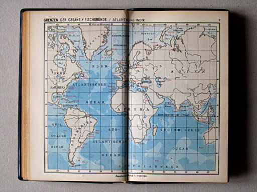 Haack, Die Weltmeere (1962)
7. Grenzen der Ozeane / Fischgründe / Atlantik und Indik