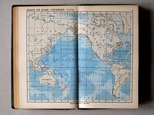 Haack, Die Weltmeere (1962)
8. Grenzen der Ozeane / Fischgründe / Pazifik