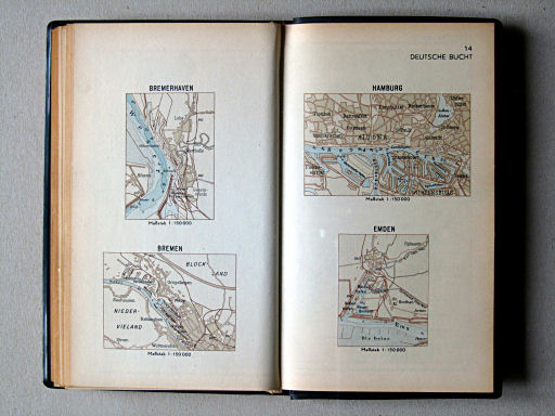 Haack, Die Weltmeere (1962)
13/14. Bremerhaven, Bremen, Hamburg, Emden