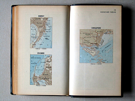 Haack, Die Weltmeere (1962)
18/19. Bombay, Colombo, Singapore