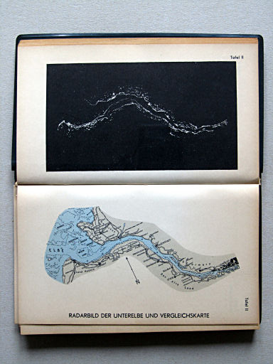 Haack, Die Weltmeere (1962)
Tafel II. Radarbild der Unterelbe und Vergleichskarte