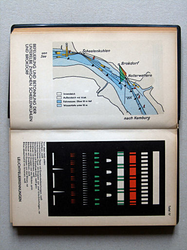 Haack, Die Weltmeere (1962)
Tafel IV. Befeuerung und Betonnung der Unterelbe zwischen Scheelenkuhlen und Brokdorf