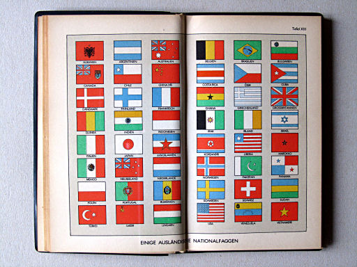 Haack, Die Weltmeere (1962)
Tafel XIII. Ausländische Nationalflaggen