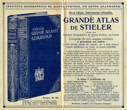 Atlas portatil de Justus Perthes (1911)
Schutblad achterin / Rear endpaper