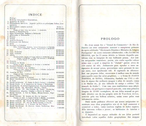 Atlas portatil de Justus Perthes (1911)
Inhoudsopgave, voorwoord (1) / Table of contents, preface (1)