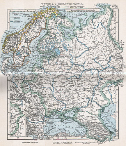 Atlas portatil de Justus Perthes (1911)
5. Russia e Escandinavia
