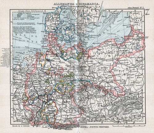 Atlas portatil de Justus Perthes (1911)
7. Allemanha e Dinamarca