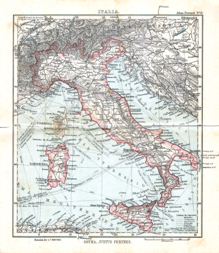Atlas portatil de Justus Perthes (1911)
12. Italia