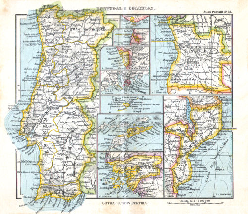 Atlas portatil de Justus Perthes (1911)
13. Portugal e Colonias