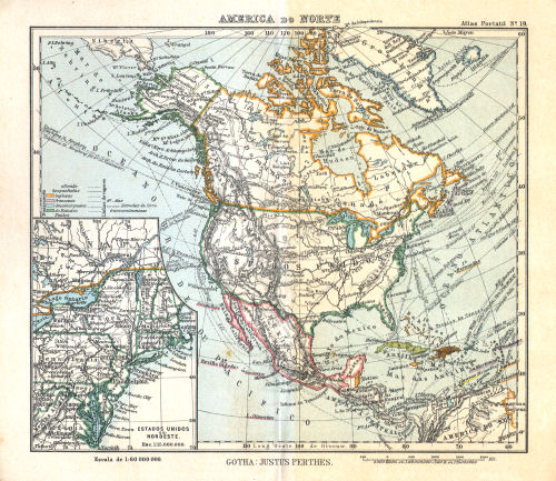 Atlas portatil de Justus Perthes (1911)
19. America do Norte