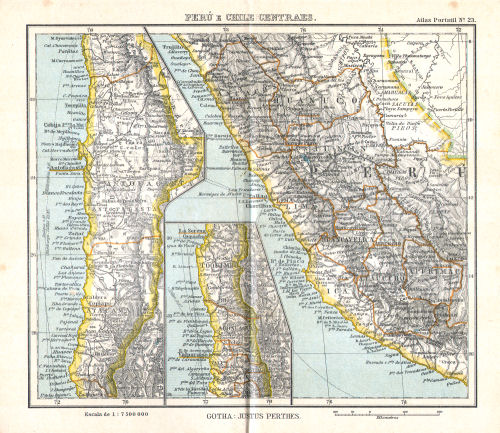Atlas portatil de Justus Perthes (1911)
23. Perú e Chile, Centraes