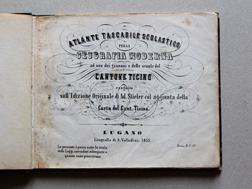 Atlante tascabile scolastico, 1855
Titelpagina
