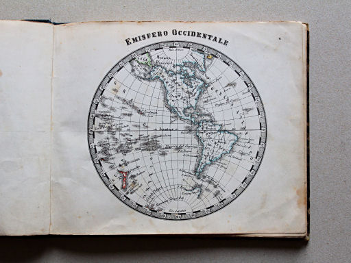 Veladini, Atlante tascabile scolastico, 1855
2. Emisfero Occidentale