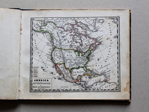 Veladini, Atlante tascabile scolastico, 1855
6. America settentrionale e Indie occidentali