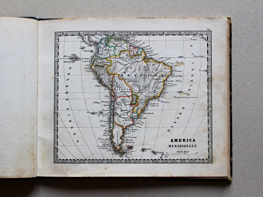 Veladini, Atlante tascabile scolastico, 1855
7. America meridionale