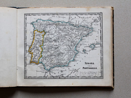 Veladini, Atlante tascabile scolastico, 1855
9. Spagna e Portogallo