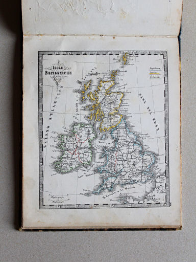 Veladini, Atlante tascabile scolastico, 1855
12. Isole Britanniche