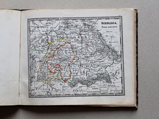 Veladini, Atlante tascabile scolastico, 1855
16. Germania, Parte sud-ovest