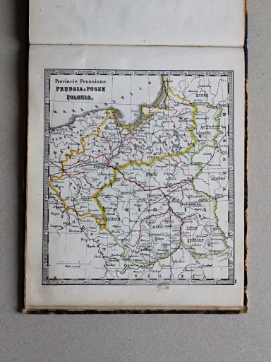 Veladini, Atlante tascabile scolastico, 1855
19. Provincie Prussiane Prussia e Posen, Polonia