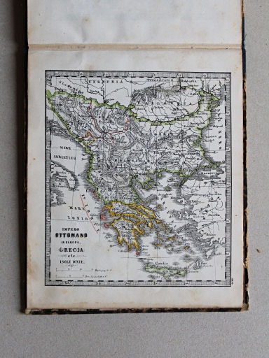 Veladini, Atlante tascabile scolastico, 1855
24. Impero Ottomano in Europa, Grecia e le Isole Ionie