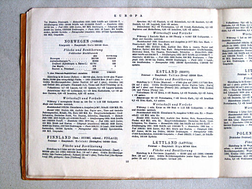Kleiner Handatlas der ganzen Welt (ca. 1934)
10. Statistieken / Statistics