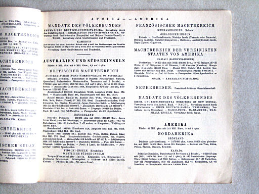 Kleiner Handatlas der ganzen Welt (ca. 1934)
17. Statistieken / Statistics