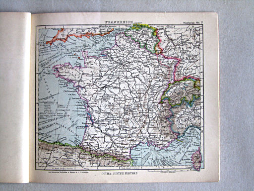 Kleiner Handatlas der ganzen Welt (ca. 1934)
7. Frankreich