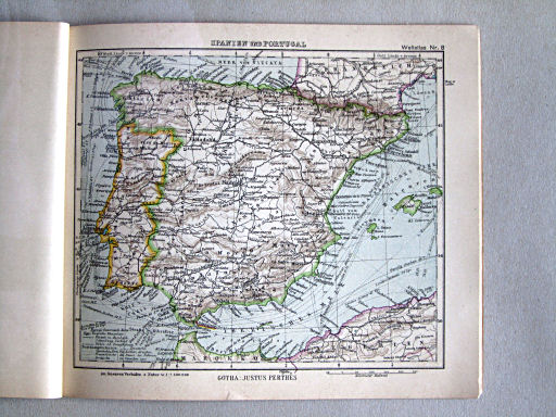 Kleiner Handatlas der ganzen Welt (ca. 1934)
8. Spanien und Portugal