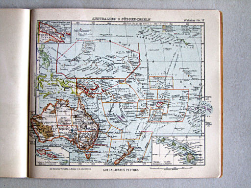 Kleiner Handatlas der ganzen Welt (ca. 1934)
17. Australien u. Südsee-Inseln