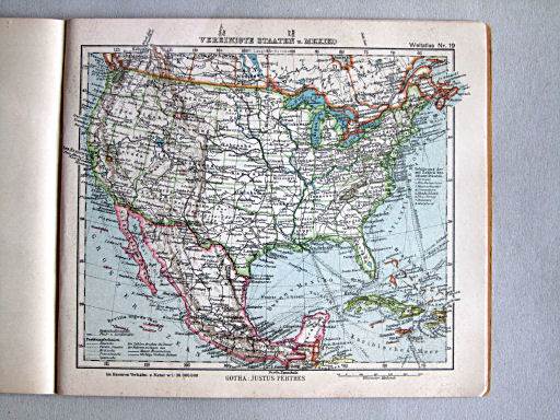 Kleiner Handatlas der ganzen Welt (ca. 1934)
19. Vereinigte Staaten u. Mexiko