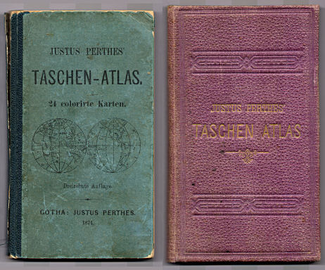 Justus Perthes' Taschen-Atlas: 1874, 1878
Voorkant banden