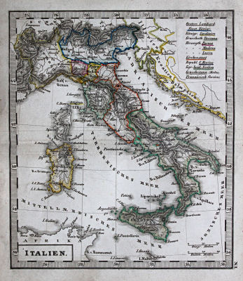 Perthes' Taschen-Atlas über alle Theile der Erde (1845)
11. Italien