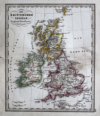 Perthes' Taschen-Atlas über alle Theile der Erde (1845)
12. Die Britischen Inseln. England, Schottland, Ireland