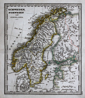 Perthes' Taschen-Atlas über alle Theile der Erde (1845)
22. Schweden, Norwegen und Finnland