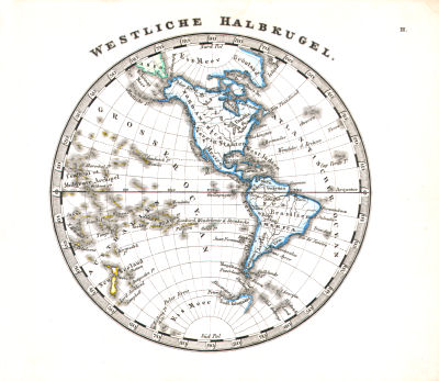Perthes' Taschen-Atlas über alle Theile der Erde (1850)
2. Westliche Halbkugel