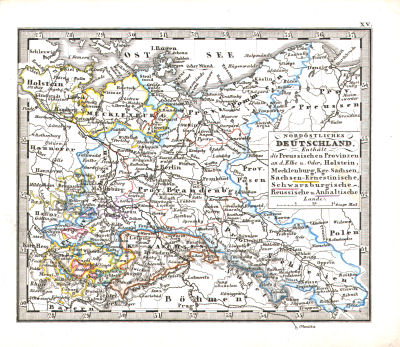Perthes' Taschen-Atlas über alle Theile der Erde (1850)
15. Nordöstliches Deutschland