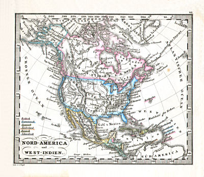 Perthes' Taschen-Atlas über alle Theile der Erde (1866)
6. Nord-America und West-Indien