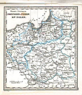 Perthes' Taschen-Atlas über alle Theile der Erde (1866)
19. Preuss. Provinzen Preussen u. Posen, Kgr. Polen