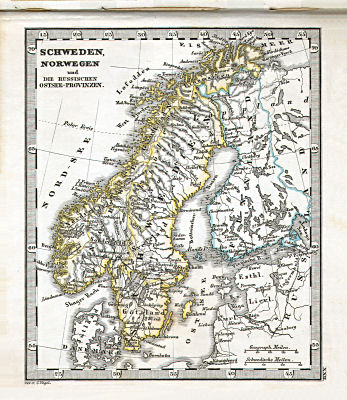 Perthes' Taschen-Atlas über alle Theile der Erde (1866)
22. Schweden, Norwegen und die russischen Ostsee-Provinzen