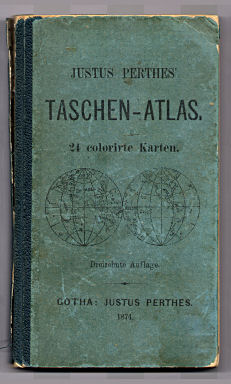 Perthes' Taschen-Atlas über alle Theile der Erde (1874)
Voorkant band / Front cover